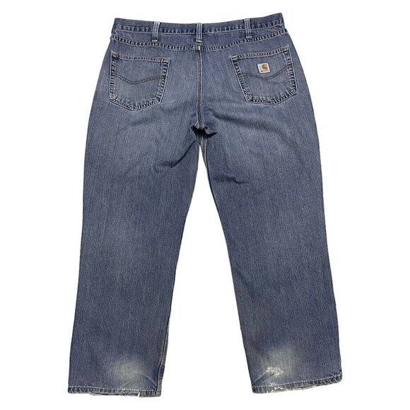 Carhartt Relaxed Fit Ripped & Distressed Designer Denim Pants Jeans Mens 38x30 - Picture 2 of 7